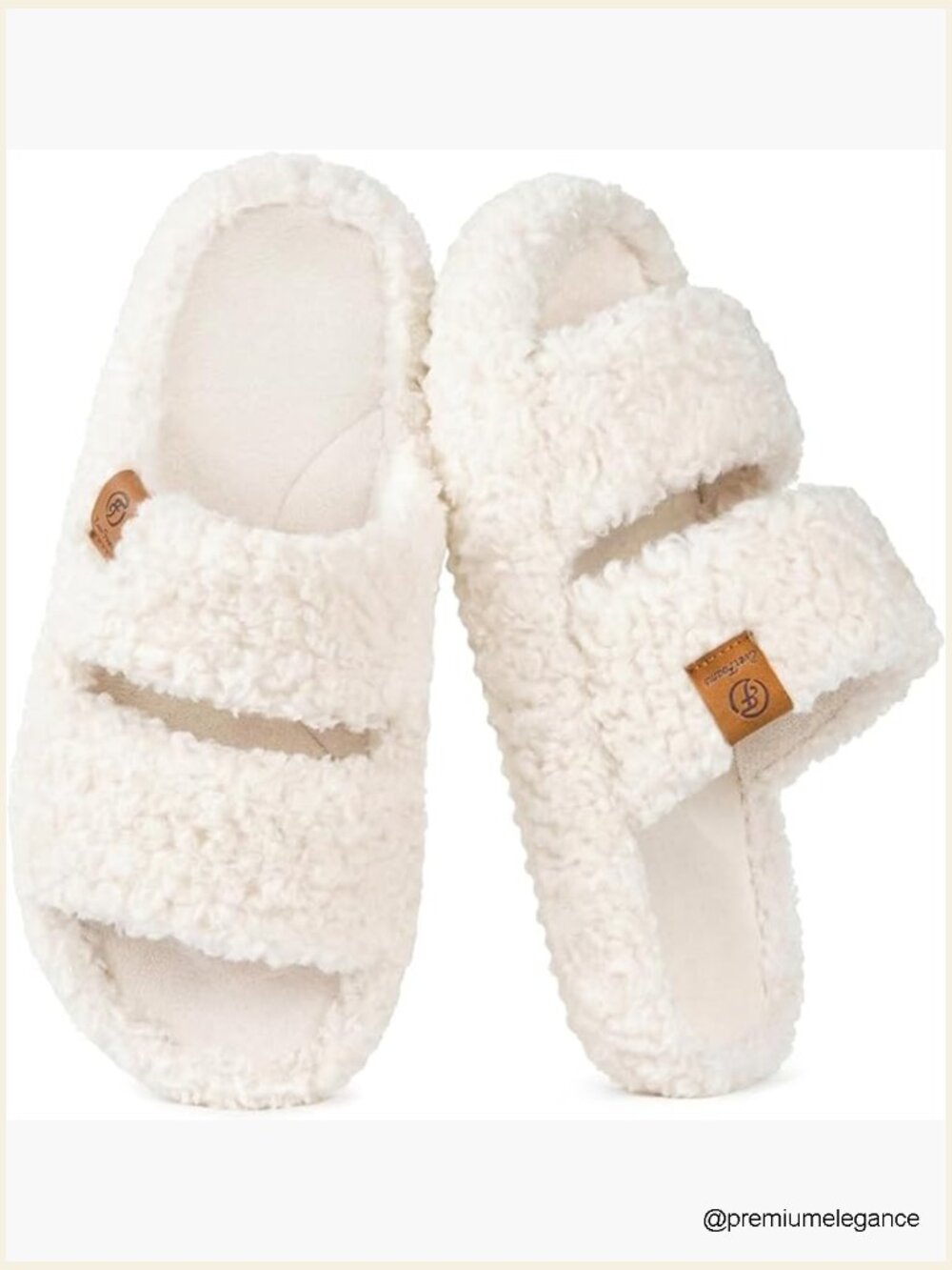Fuzzy Open-Toe Slippers Memory Foam Indoor House Shoes Cozy Comfy